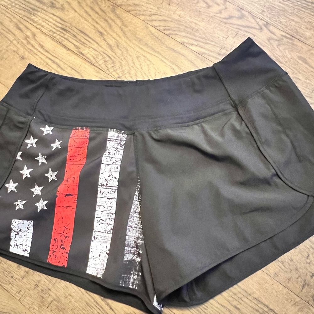Born Primitive 3.5” Black and Red Athletic Shorts